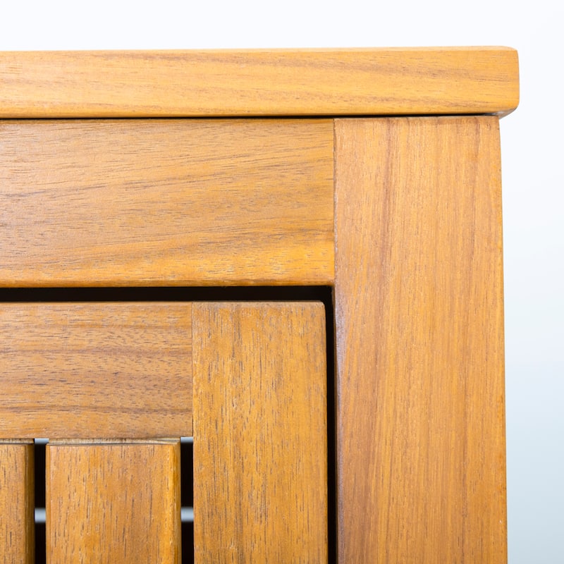Gribs Acacia Wood Indoor/Outdoor Teak Finish Storage Cabinet by Christopher Knight Home - 61.81" H