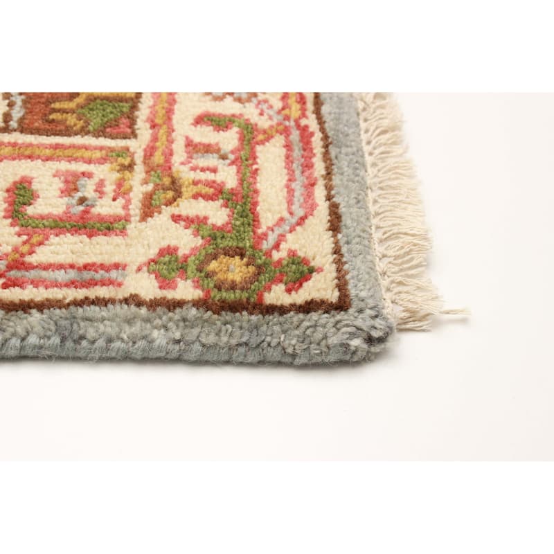 ECARPETGALLERY Hand-knotted Serapi Heritage Light Blue Wool Rug - 2'5 x 9'11