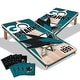 preview thumbnail 1 of 5, San Jose Sharks NHL 2x4 Cornhole Board Set Include Carrying Case