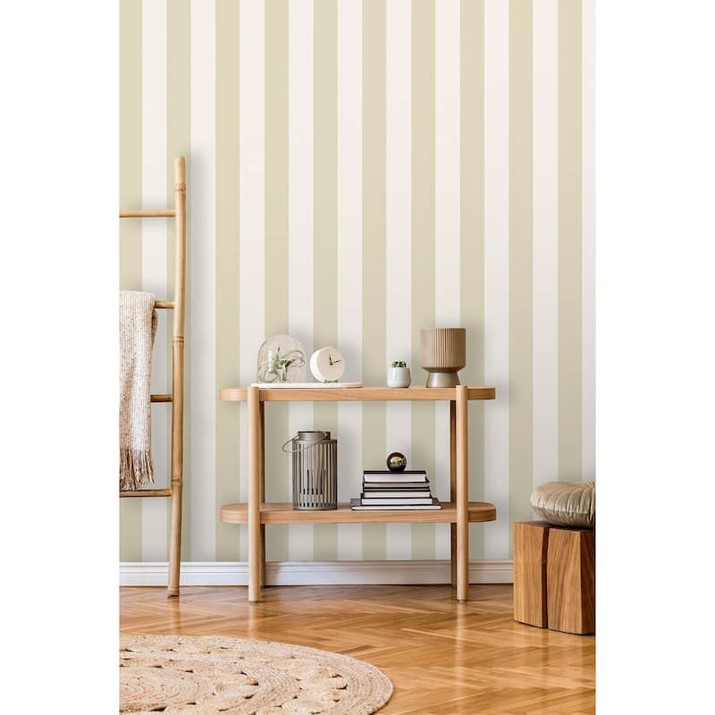 Fine Decor Tavish Light Yellow Stripe Wallpaper