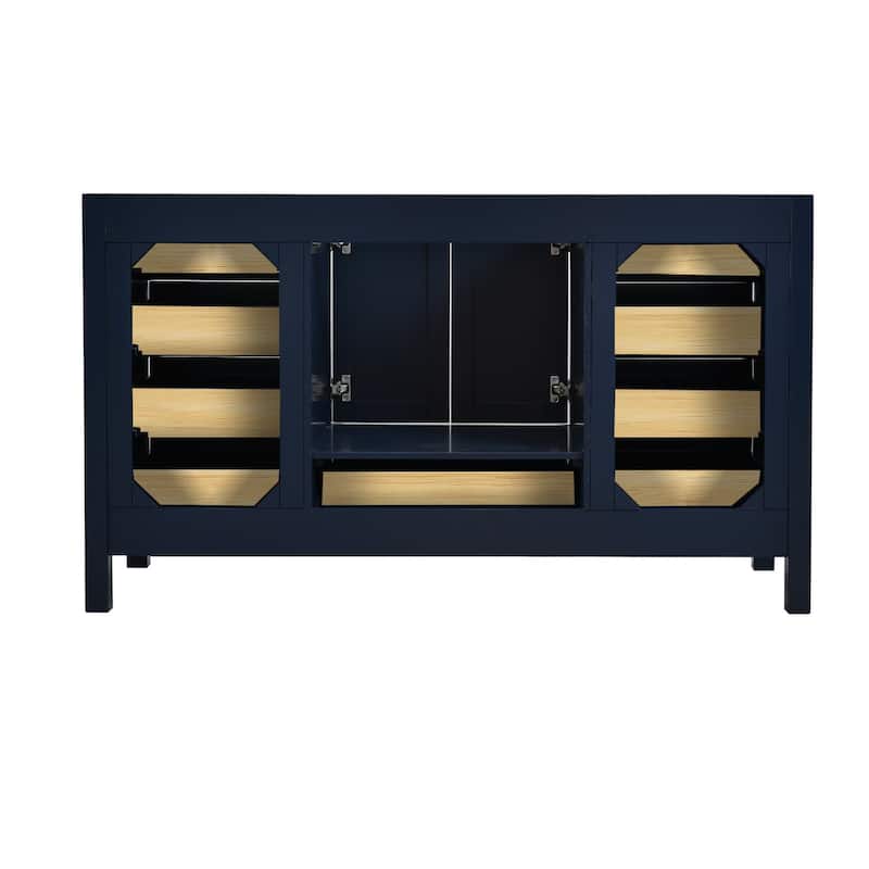 StarrySky 60 inch Undermount Single Sink Bathroom Vanity with Engineered Carrara Marble Top