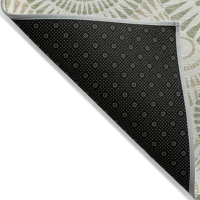 Machine Washable Indoor/ Outdoor Chantille Contemporary Burst Rug