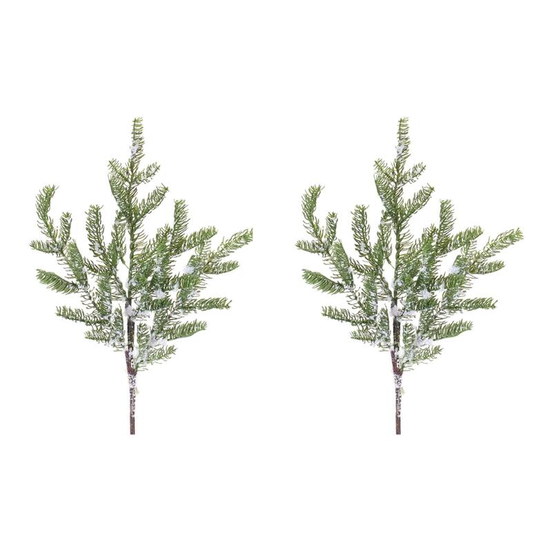 Set of 2 Snowy Pine Artificial Christmas Sprays 28"