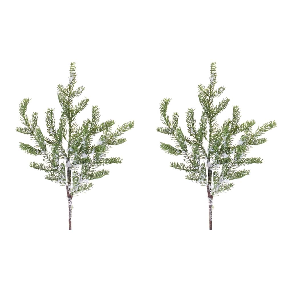 Set of 2 Snowy Pine Artificial Christmas Sprays 28"