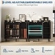 preview thumbnail 6 of 5, Garvee Shoe Cabinet, Large Shoe Cabinet with 3 Doors & Adjustable Shelves, Anti-tip Design, Farmhouse Shoe Organizer