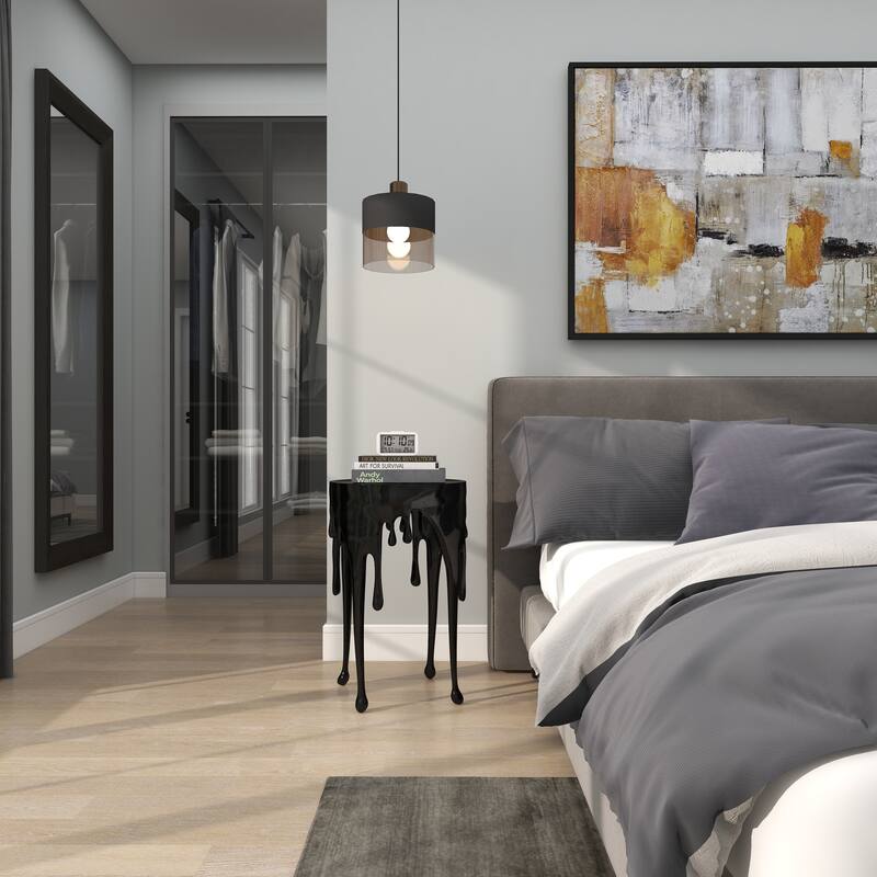 Aluminum Metal Accent, Console, and Coffee Table Collection with Drip Melting Design and Smoke Shaded Glass Top Multiple Colors