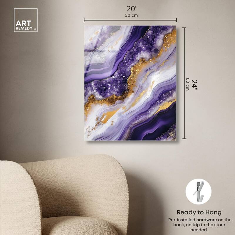 Gemstone Labyrinth I Acrylic by Art Remedy, Ready to Hang