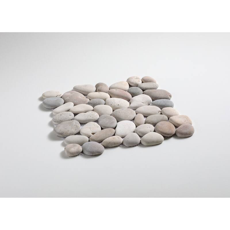 Classic Pebble 11 in. x 11 in. Mesh-Mounted Mosaic Wall and Floor Tile