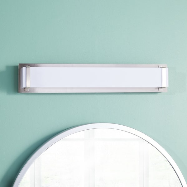 slide 2 of 9, SAFAVIEH Lighting Gannon Vanity Bar Bathroom Sconce - 24"x4.3"x2.8"