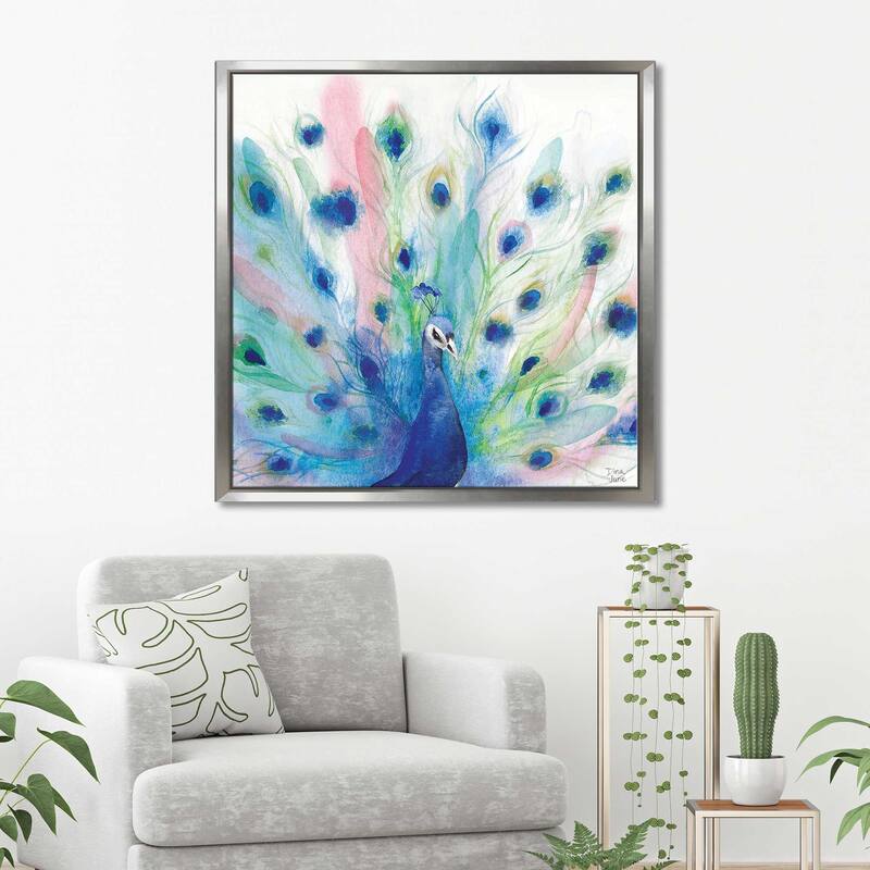 "Peacock Glory IV" Print on Floating Canvas