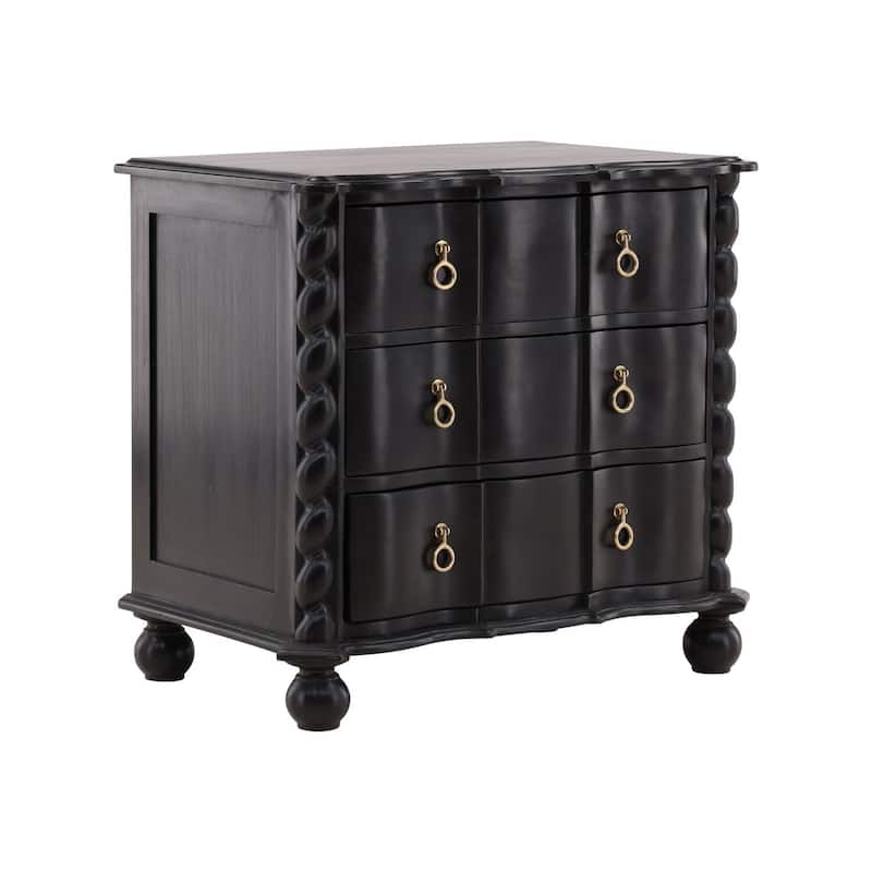 Furniture Classics Deeds Black Mahogany Brass Detail Storage Chest