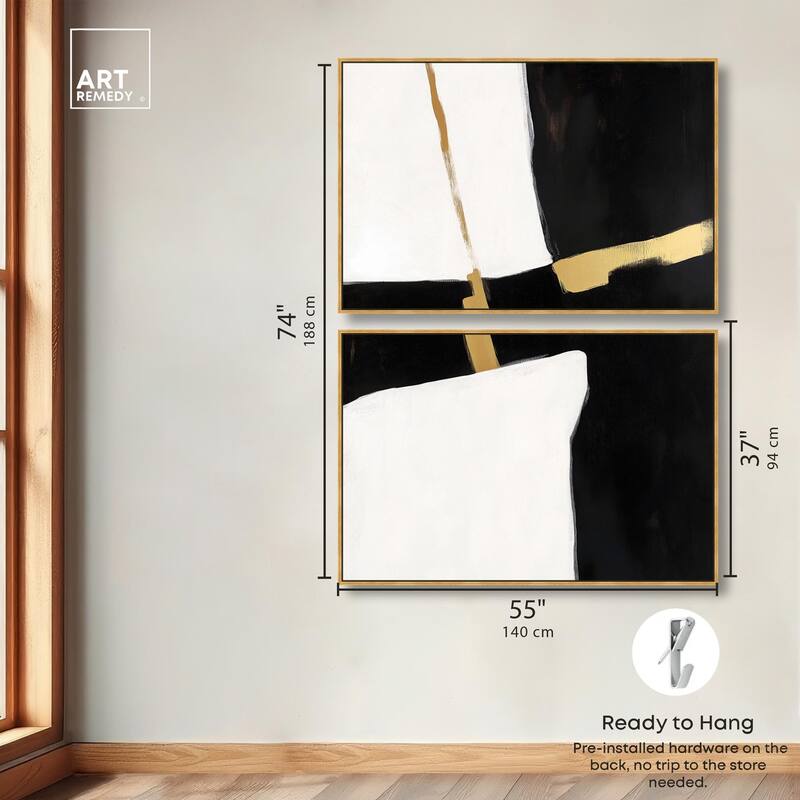 Urban Grid II Canvas Set of 2 by Art Remedy