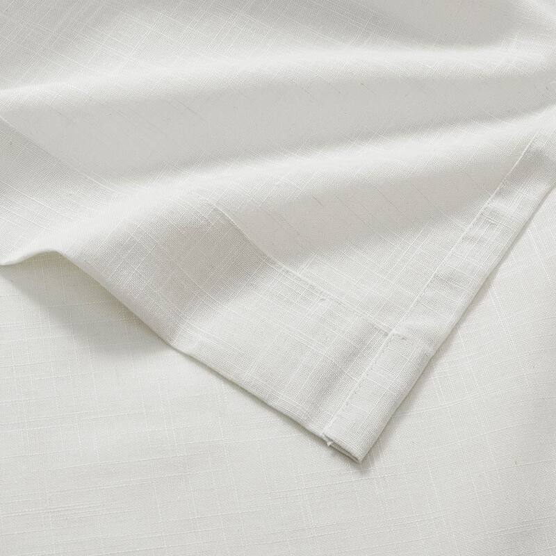 Linen Blend Light Filtering Curtain Panel Pair(2 Pcs Window Panels)