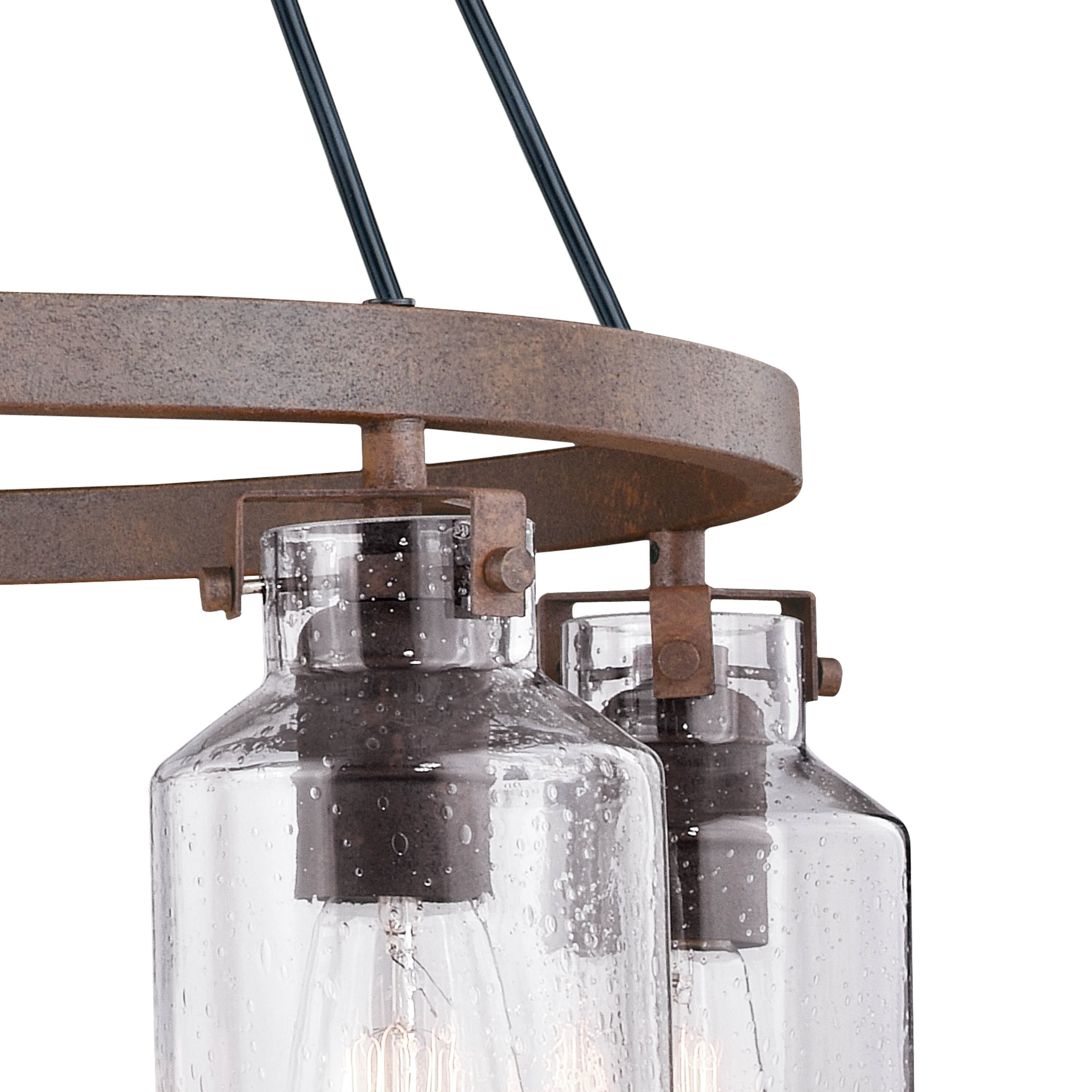 Shop Carbon Loft Visage 5 Light Rustic Bronze Chandelier With Jar