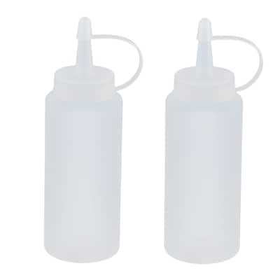 Squeeze Bottle Attached Oil Sauce Dispenser Nozzle Cap 200ml 2 Pcs - 6.3" x 2"(H*D)