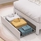 preview thumbnail 25 of 46, VECELO Kids Bed Frame, Plantform Beds with Storage Drawer, Height Adjustable Upholstered Bed, Twin Size Bed Set of 2