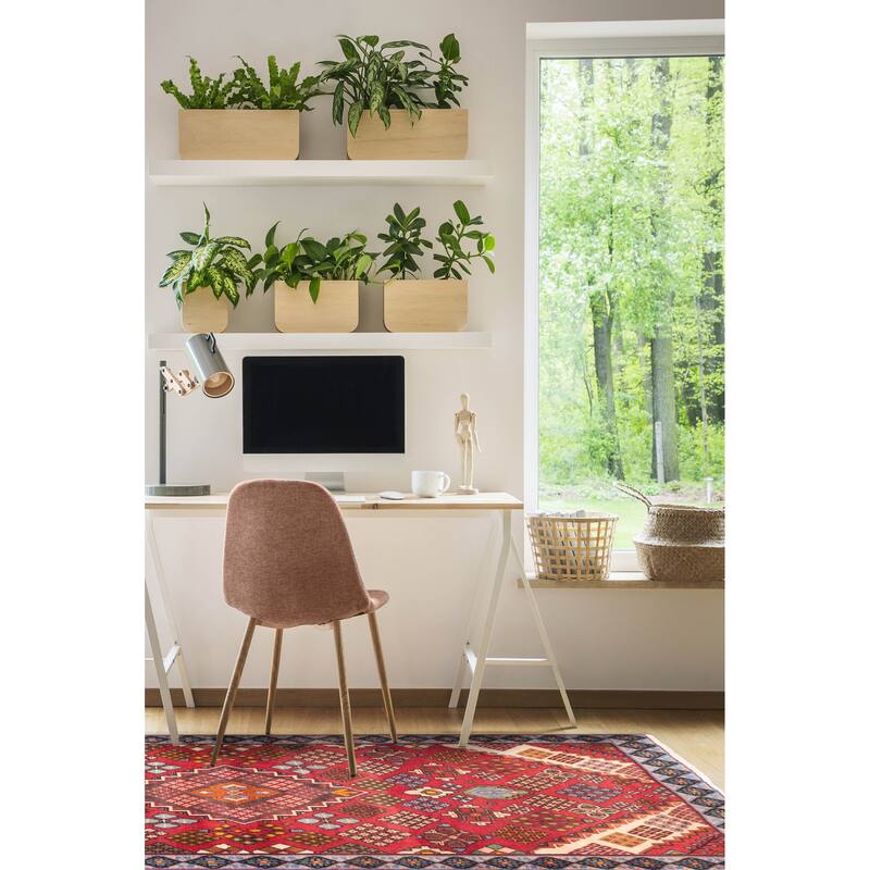 ECARPETGALLERY Hand-knotted Andelz Red Wool Rug - 4'2 x 6'8