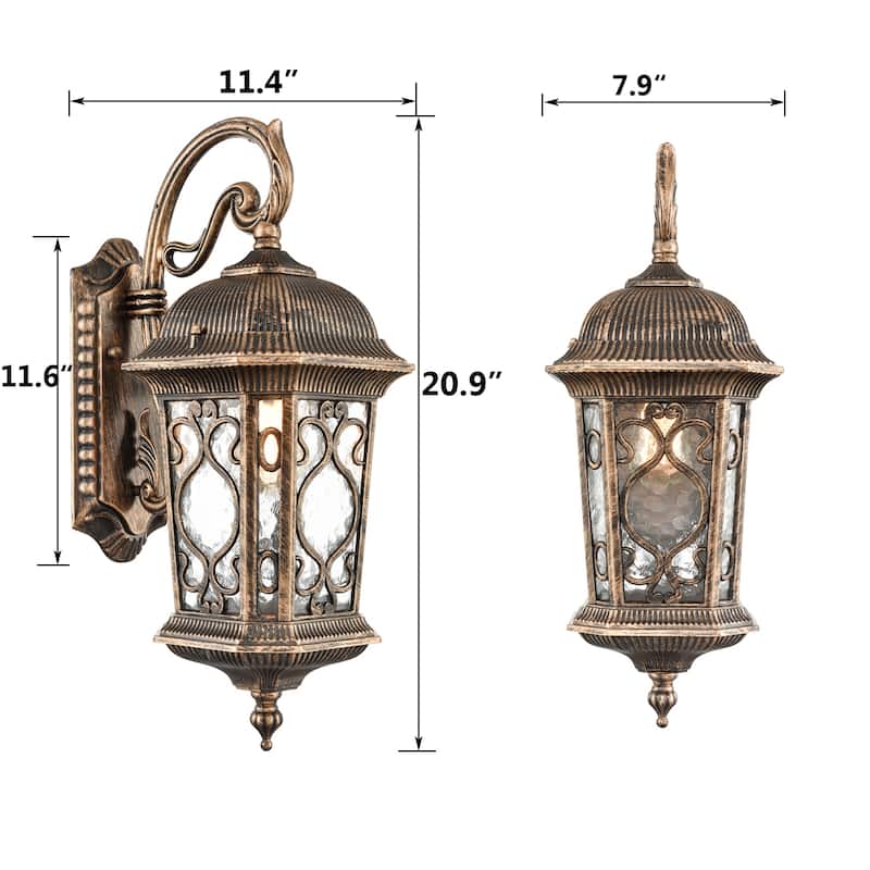 Terragona Outdoor Wall Light Fixture Exterior Wall Lantern Waterproof