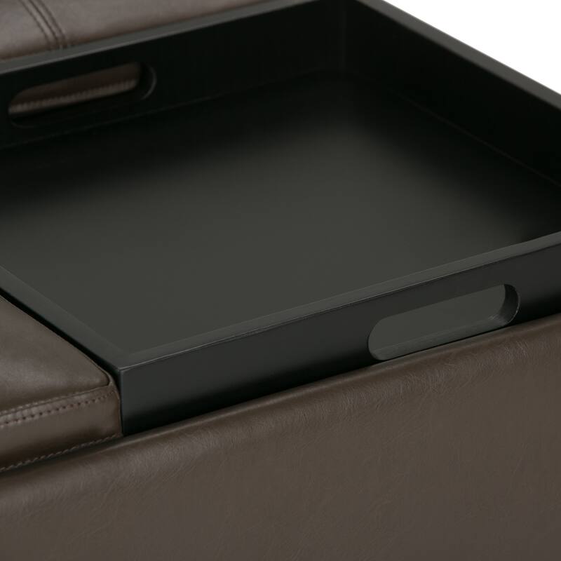 Square Coffee Table Storage Ottoman