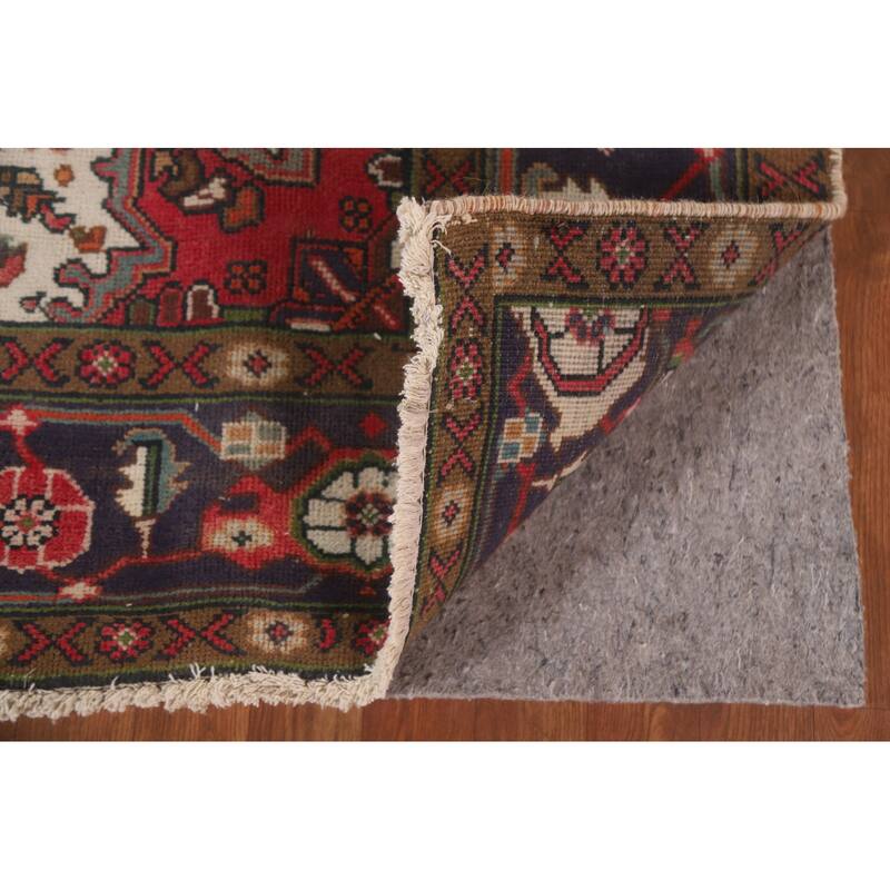 Hand Knotted Oriental 100% Wool Carpet Traditional Medallion Red Heriz Area Rug - 9' 6'' X 6' 3''