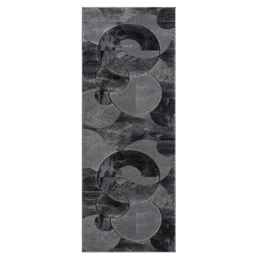 Alexia Collection Modern Circle Design Area Rug