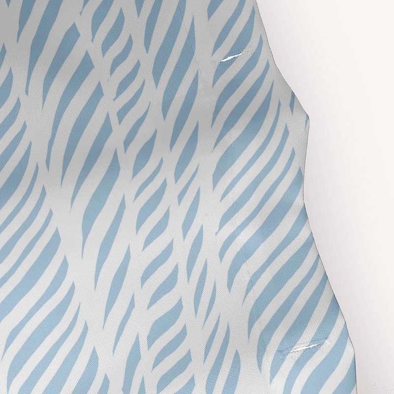 Rolling Waves Geometric Print Shower Curtain