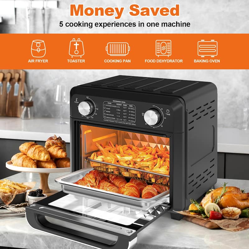 Compact Air Fryer Toaster Oven 11QT, 2 Slice Toast, Countertop Oven, Broil, Toast, Bake, Air Fry, Oil-Free,60-Minute Timer