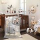 preview thumbnail 1 of 8, Lambs & Ivy Patchwork Jungle 5-Piece Nursery Baby Crib Bedding Set