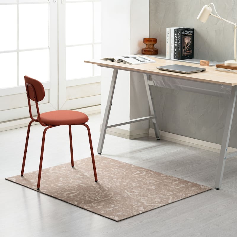 Jani 40"x54" Rug'd Chair Mat-Rug Style Office Chairmat for Carpet & Hard Floors| 0.25" Thick |Non-Slip, Foldable Desk Chair Mat