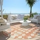 preview thumbnail 57 of 101, Machine Washable Indoor/ Outdoor Chantille Abstract Dots Rug Coral - 8' x 8'