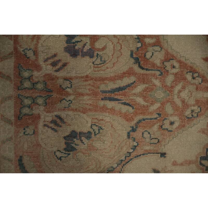 Hand Knotted Oriental 100% Wool Carpet Traditional Floral Beige & Ivories Ziegler Area Rug - 10' 7'' X 4' 11''