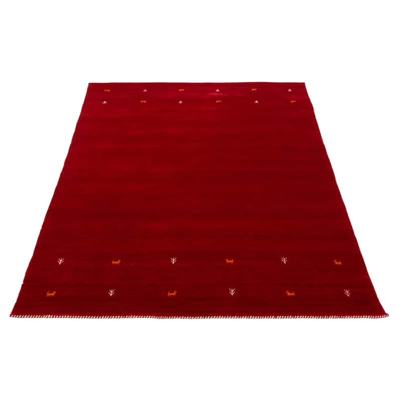 Kashkuli Gabbeh Red Rug 6'7" x 9'4" - 6'7 x 9'4