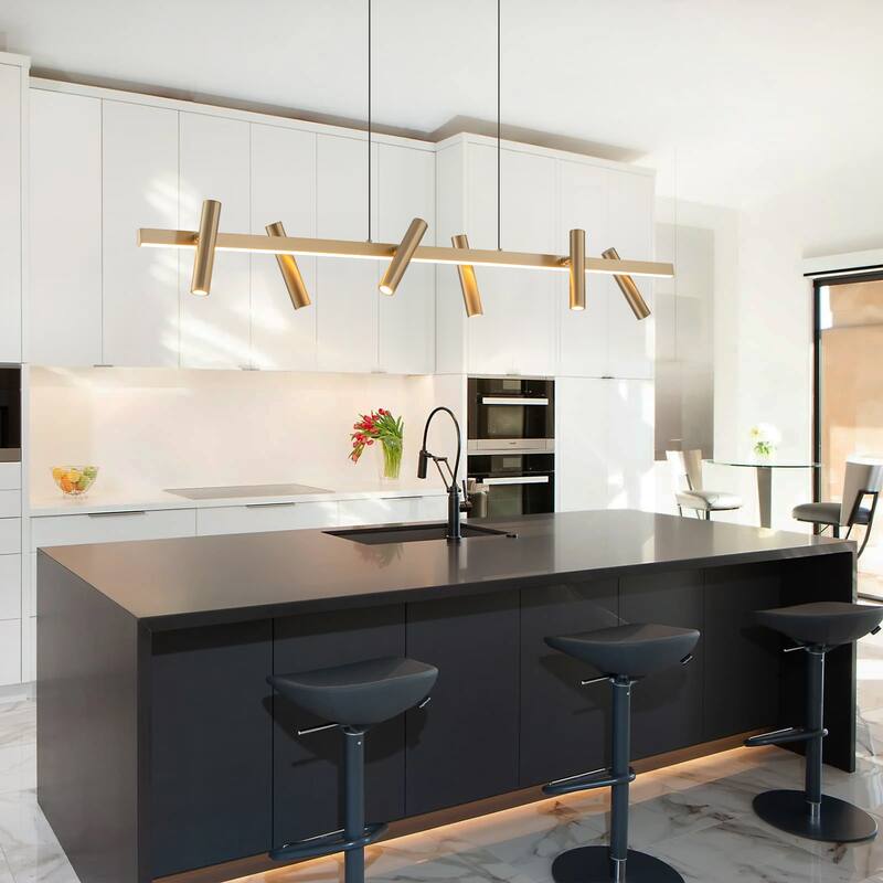 6 Light Modern Industrial LED Track Lighting Kit Industrial Adjustable Linear Spotlights - W47.24"