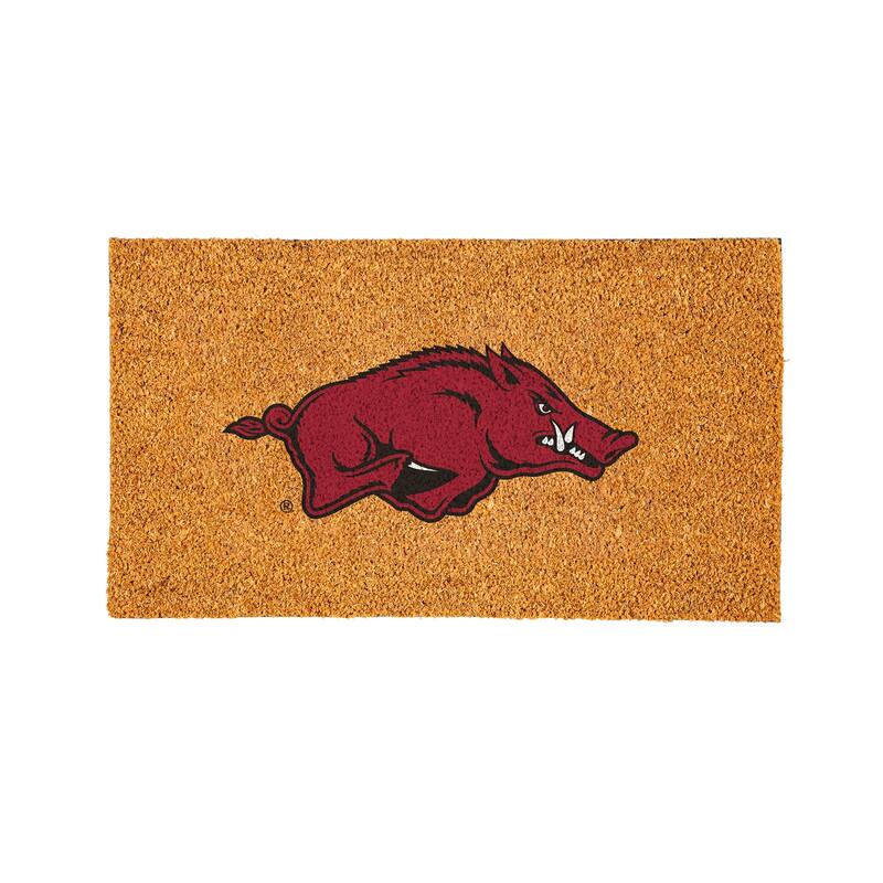 Coir Door Mat, 16"x 28", University of Arkansas - 28" x 16"