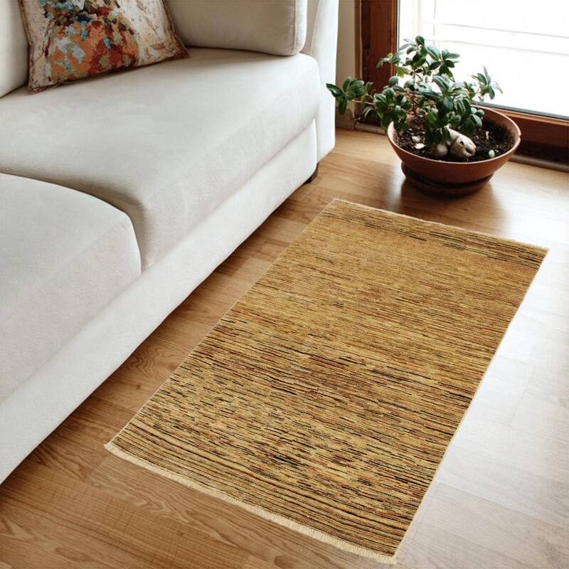 Boho Earthline Gabbeh Hand Knotted Wool Area Rug