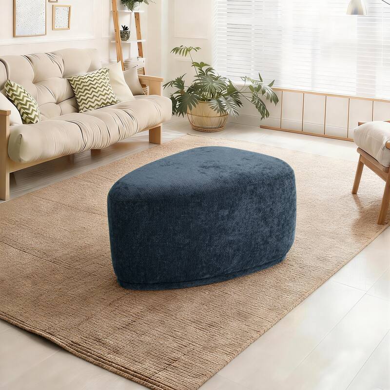 Modern Triangular Upholstered Accent Ottoman