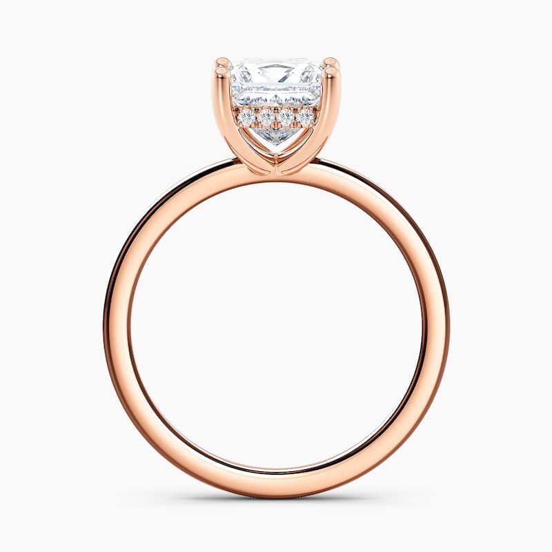 Auriya 14k Gold 2.25ctw Princess Hidden-Halo Lab Grown Diamond Engagement Ring