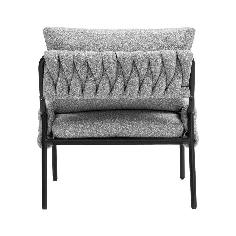 Comfortable Metal-Framed Armchair with Soft Cushions and Stylish Upholstery for Home