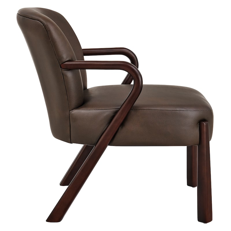 Arden Faux Leather Upholstered Accent Armchair