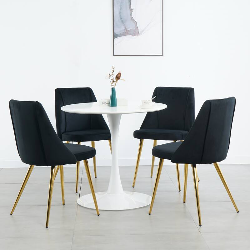 dressing chair student desk chair gold metal legs(set of 4)