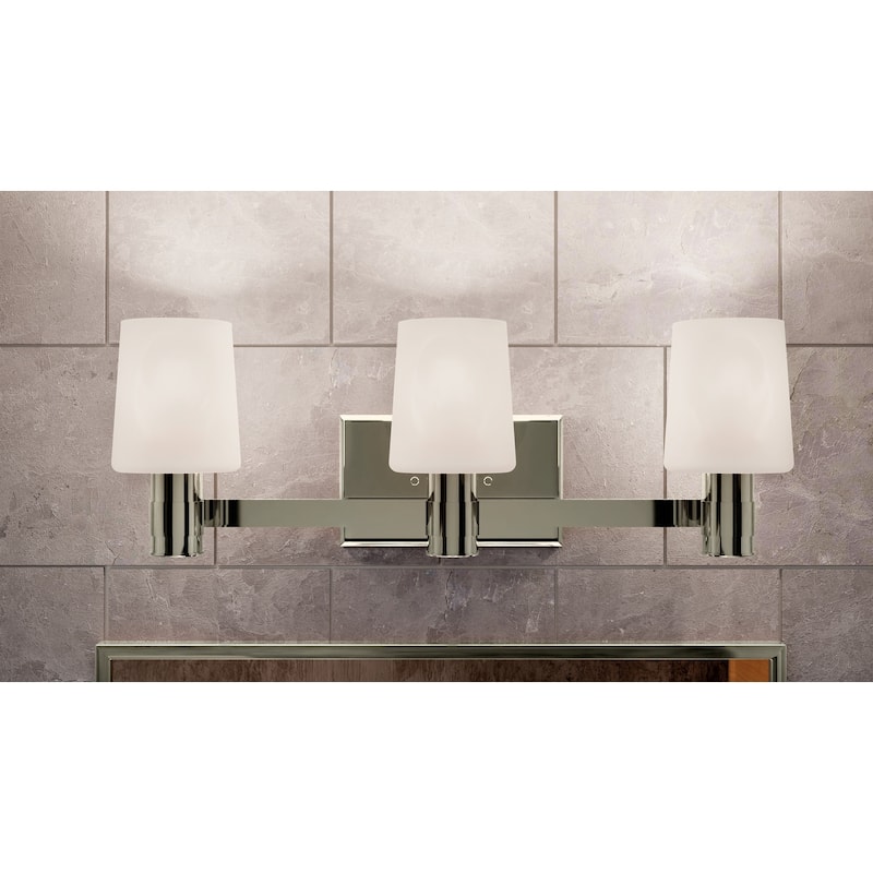 Adani 24 in. 3-Light Bathroom Vanity Light with Opal Glass