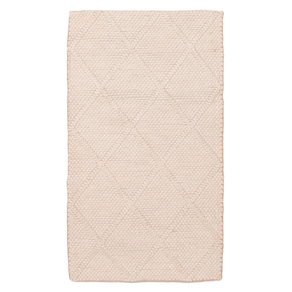 ECARPETGALLERY Braid weave Sienna Cream Wool Rug - 2'4 x 4'0