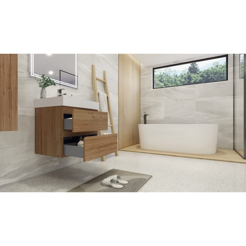 Baillie 24'' Wall-Mounted Vanity with Reinforced Acrylic Sink