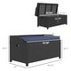 preview thumbnail 3 of 7, Outsunny Outdoor Wicker Storage Bench Deck Box, PE Rattan Patio Furniture Pool Storage Bin Container