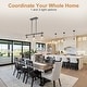 preview thumbnail 5 of 12, 3 Light Black Linear Kitchen Pendant Light Clear Seeded Glass Shades - W 33-in