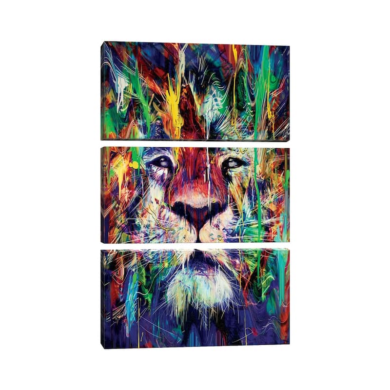 iCanvas "Lion I" by Nicebleed 3-Piece Canvas Wall Art Set