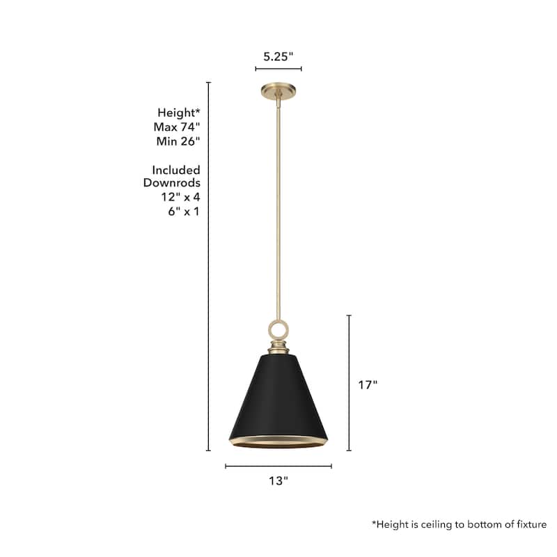 Hunter Klein Art-Deco Metal Pendant - Kitchen Island, Dining Room, Entry - Modern, Industrial