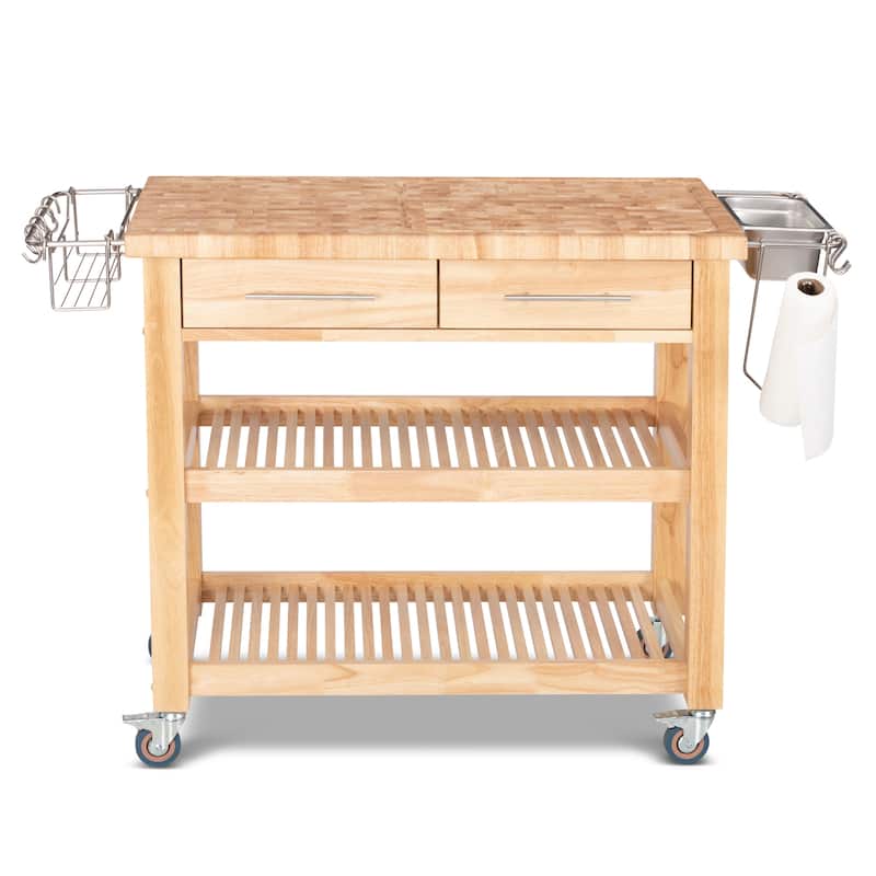 Chris & Chris Pro Chef Work Station Natural All Wood