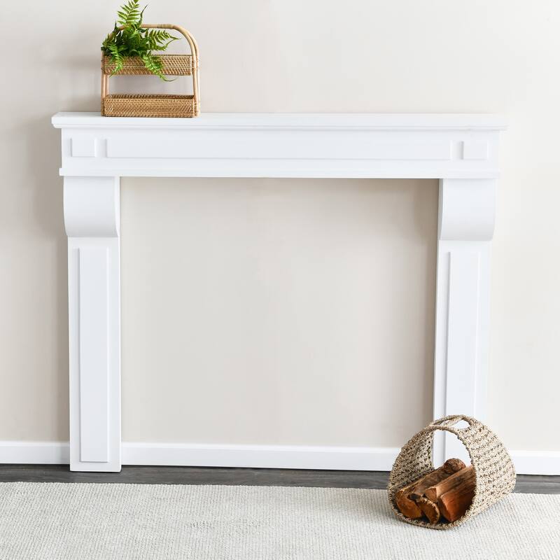 Decorative Fireplace Mantel - White