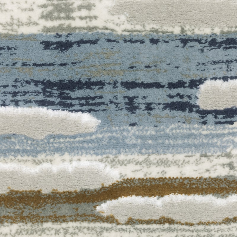 Style Haven Emery Contemporary Abstract Grey/ Blue Indoor Area Rug